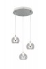 Lampa wisząca LED potrójna nowoczesna szklane klosze półokrągłe designerska ściemnialna FLYNT 331630306 Trio 